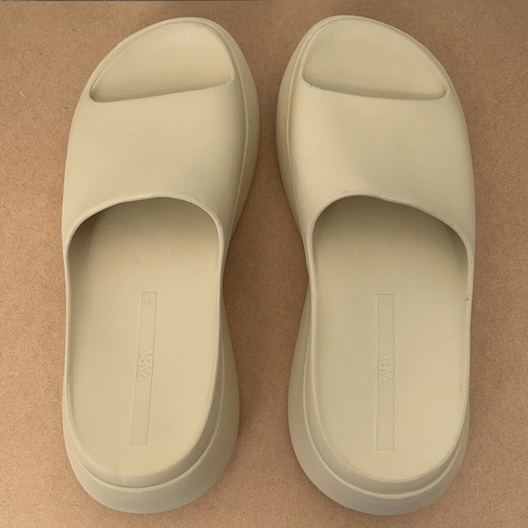 Zara Chunky Oversized Platform Slides Y2K Size 9 - Picture 7 of 9